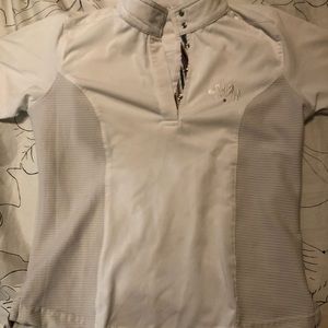 White horse riding shirt: kids L